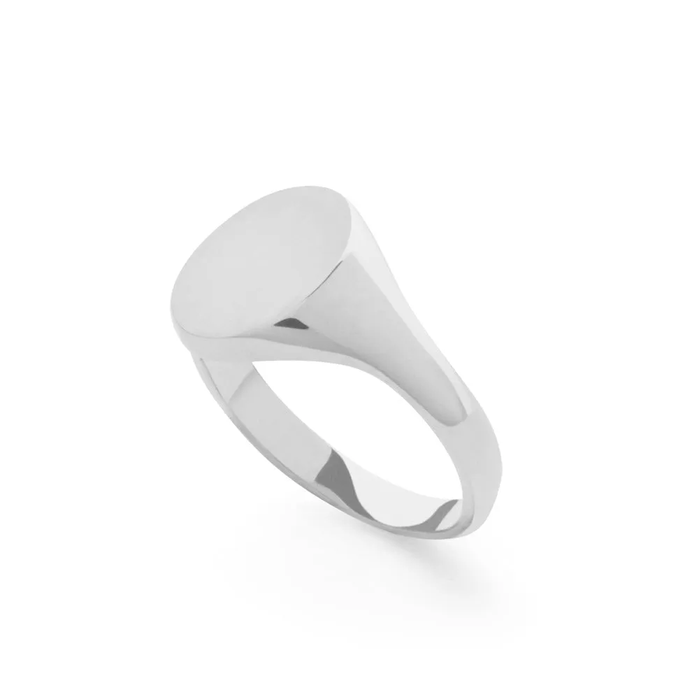 Heritage Signet Ring in White Gold