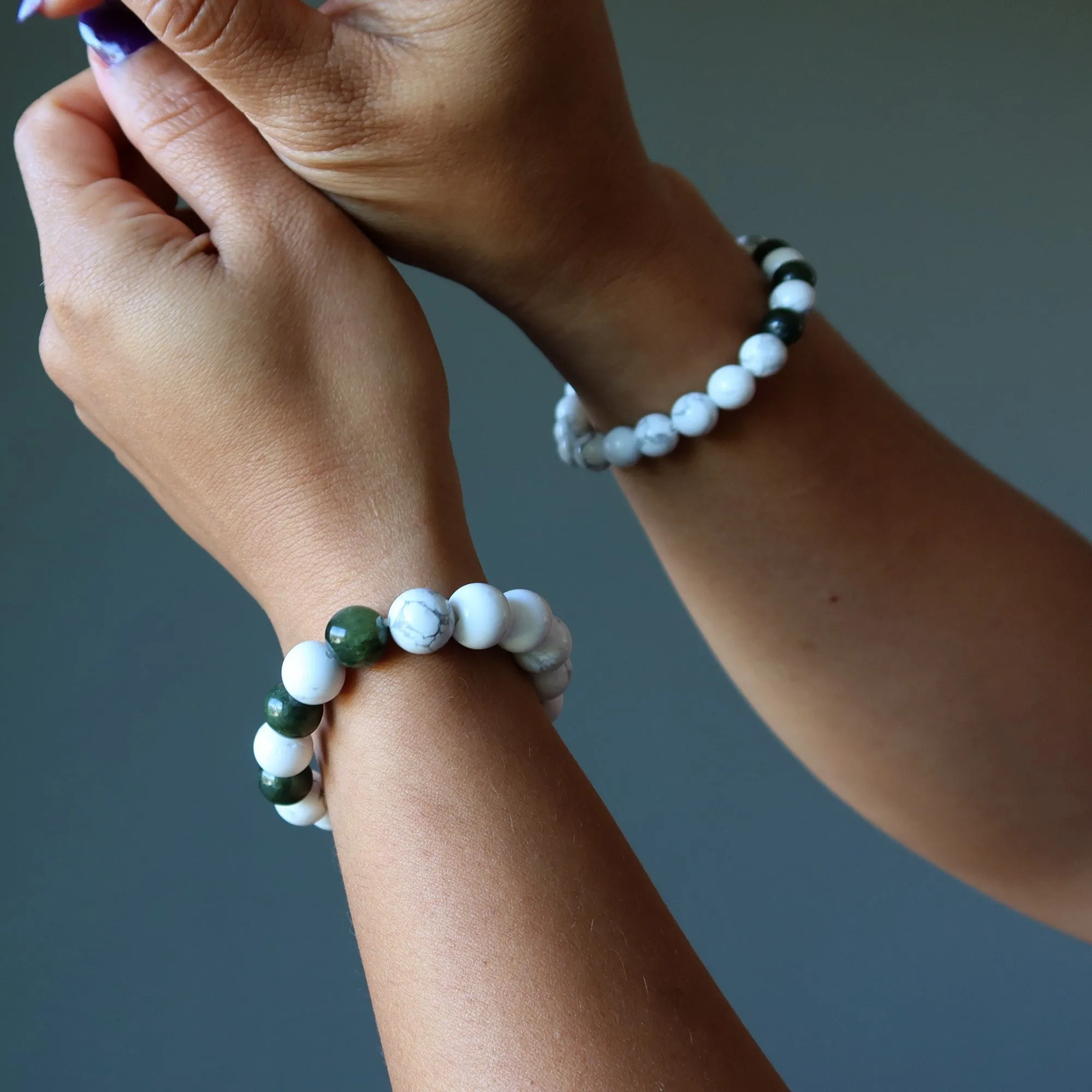 Howlite Jade Bracelet Love of Money Abundance Stones