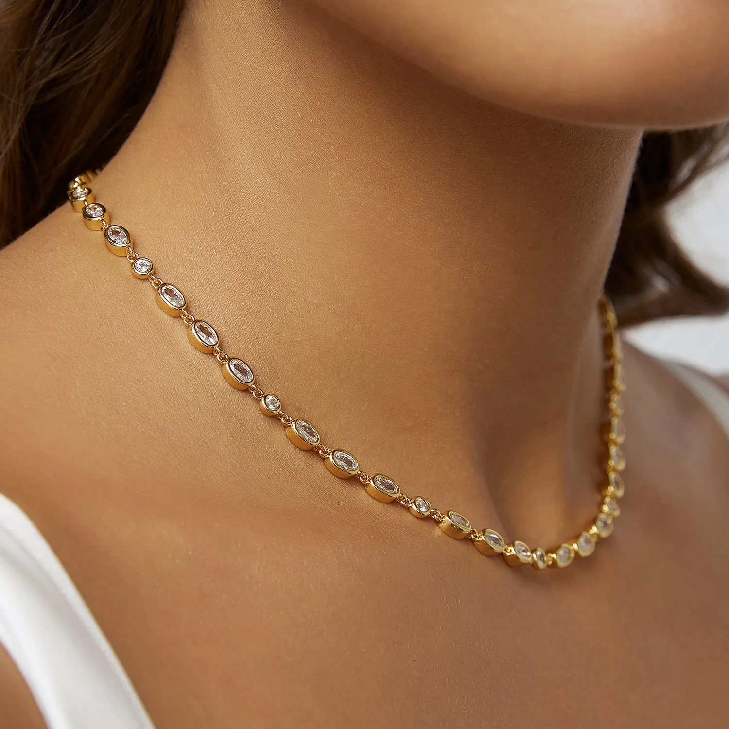 Isadora Gold Necklace - Stone