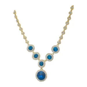 Jasmine Necklace - Blue Zircon