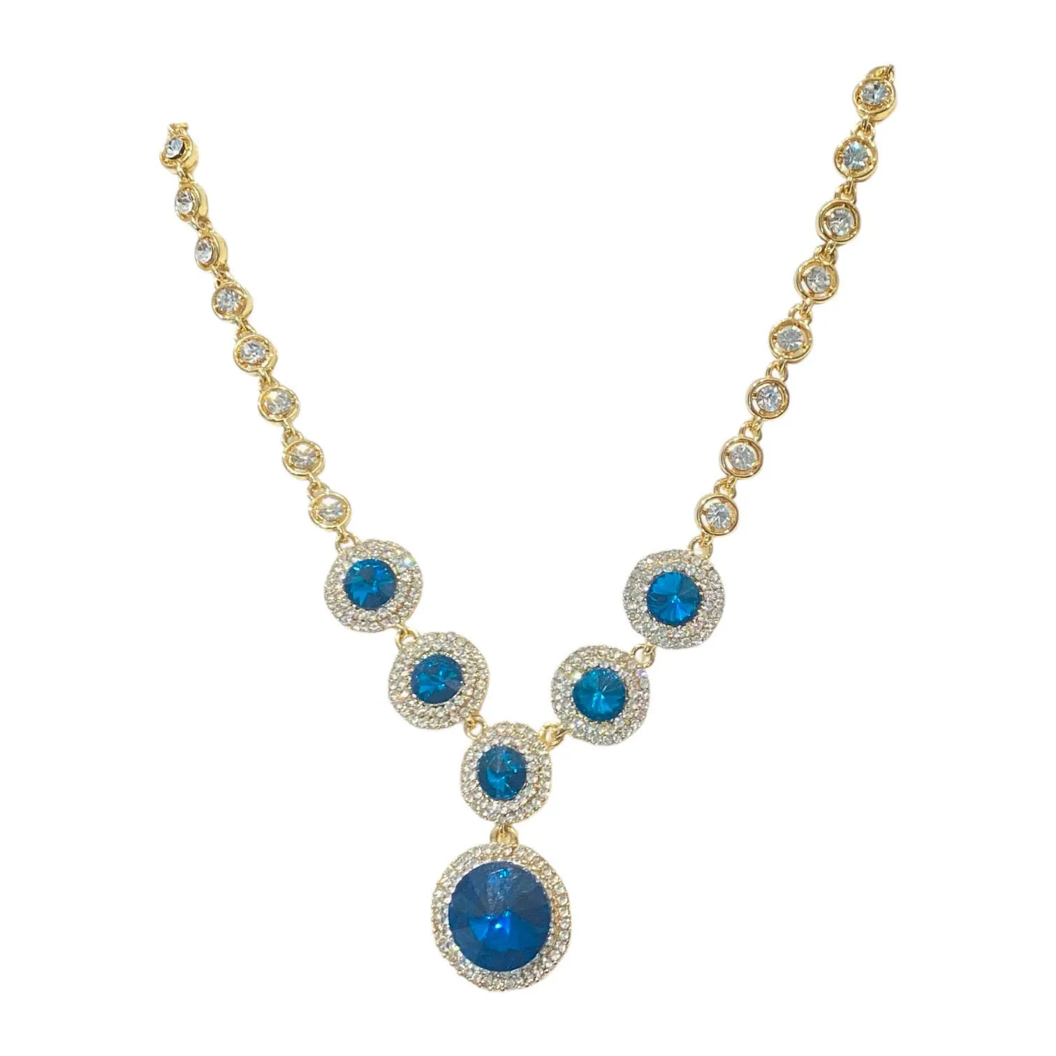 Jasmine Necklace - Blue Zircon