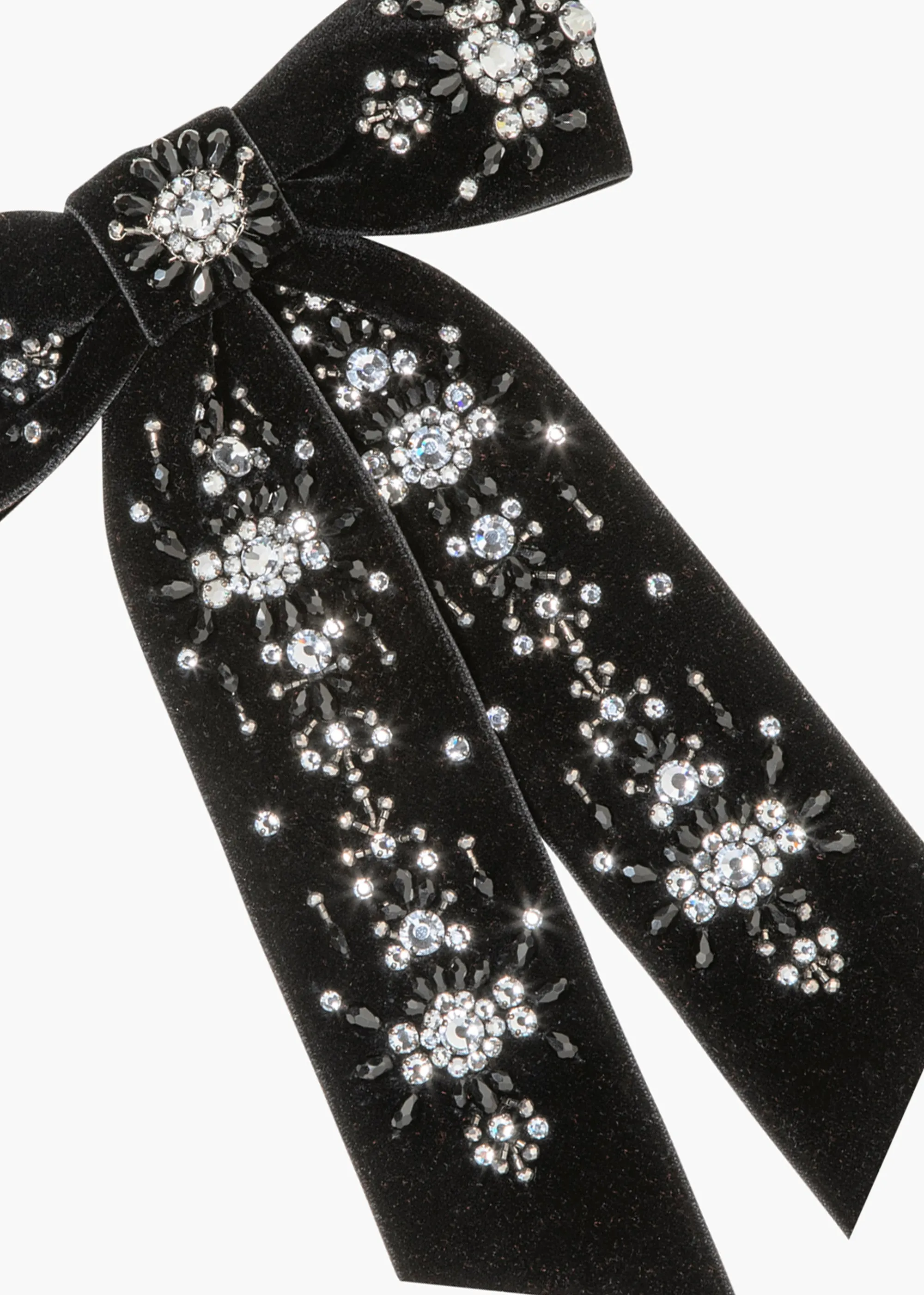 Kassia Bow Barrette -- Jet