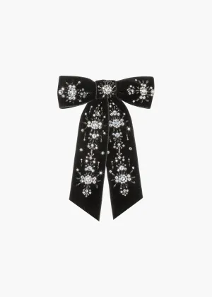 Kassia Bow Barrette -- Jet