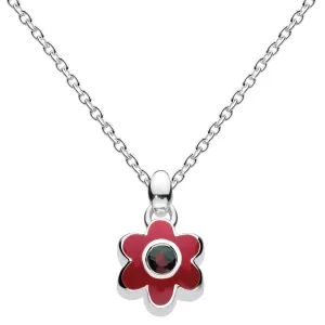 Kit Heath Kids Silver CZ Birthday Flower January Necklace