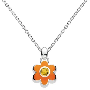 Kit Heath Kids Silver CZ Birthday Flower November Necklace