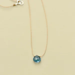 London Blue Topaz Teardrop Necklace