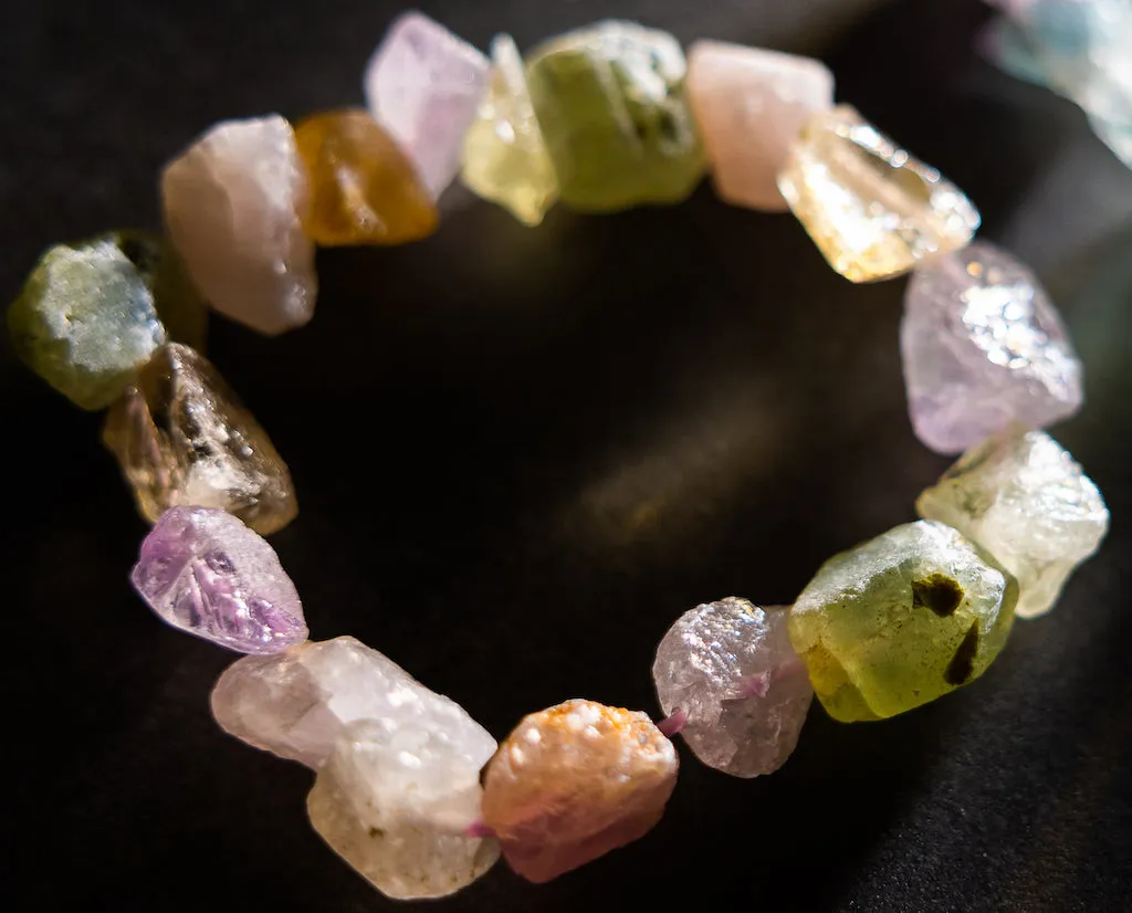 Luxury Raw Multi Gemstone Bracelet
