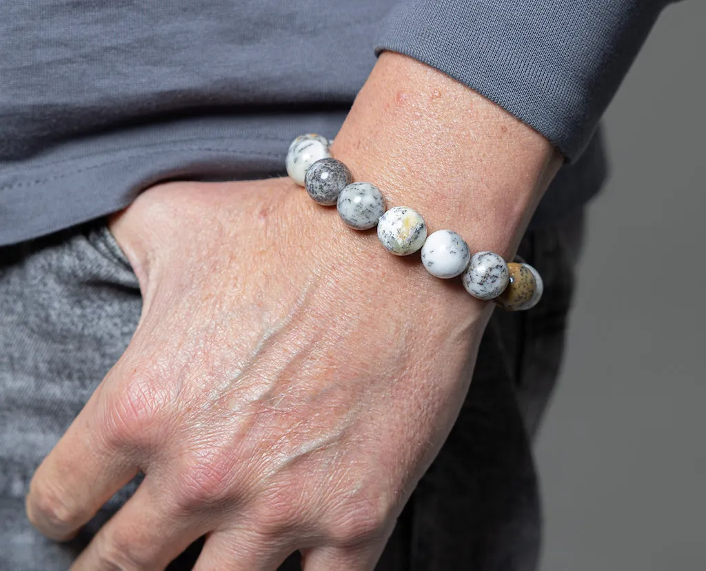 Luxury White Opal Natural Gemstone Bracelet