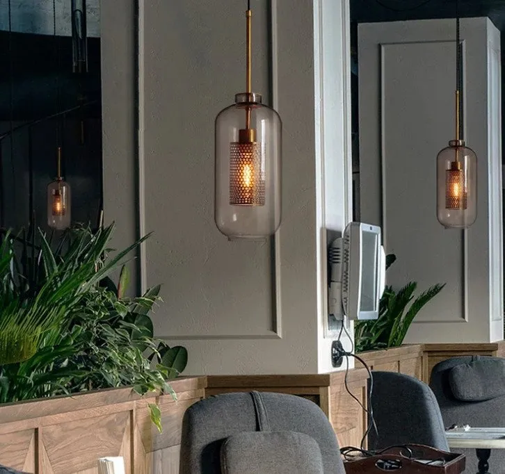 Majken Glass Grill Pendant Light