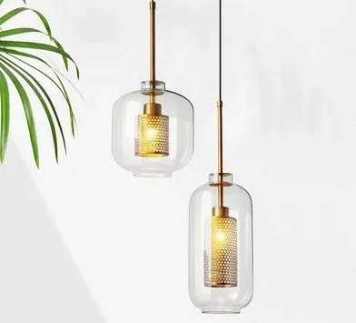 Majken Glass Grill Pendant Light