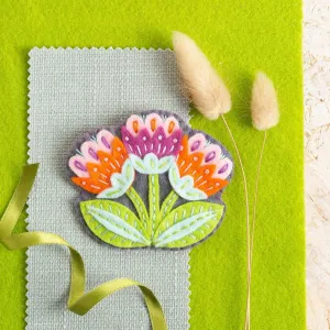 Marianne Flower Felt Craft Brooch Kit