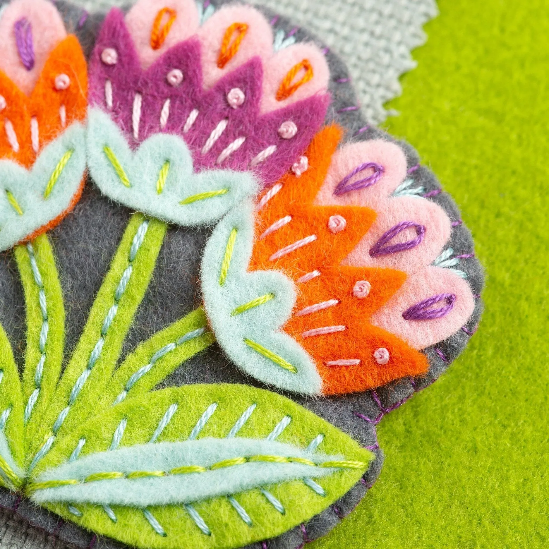 Marianne Flower Felt Craft Brooch Kit