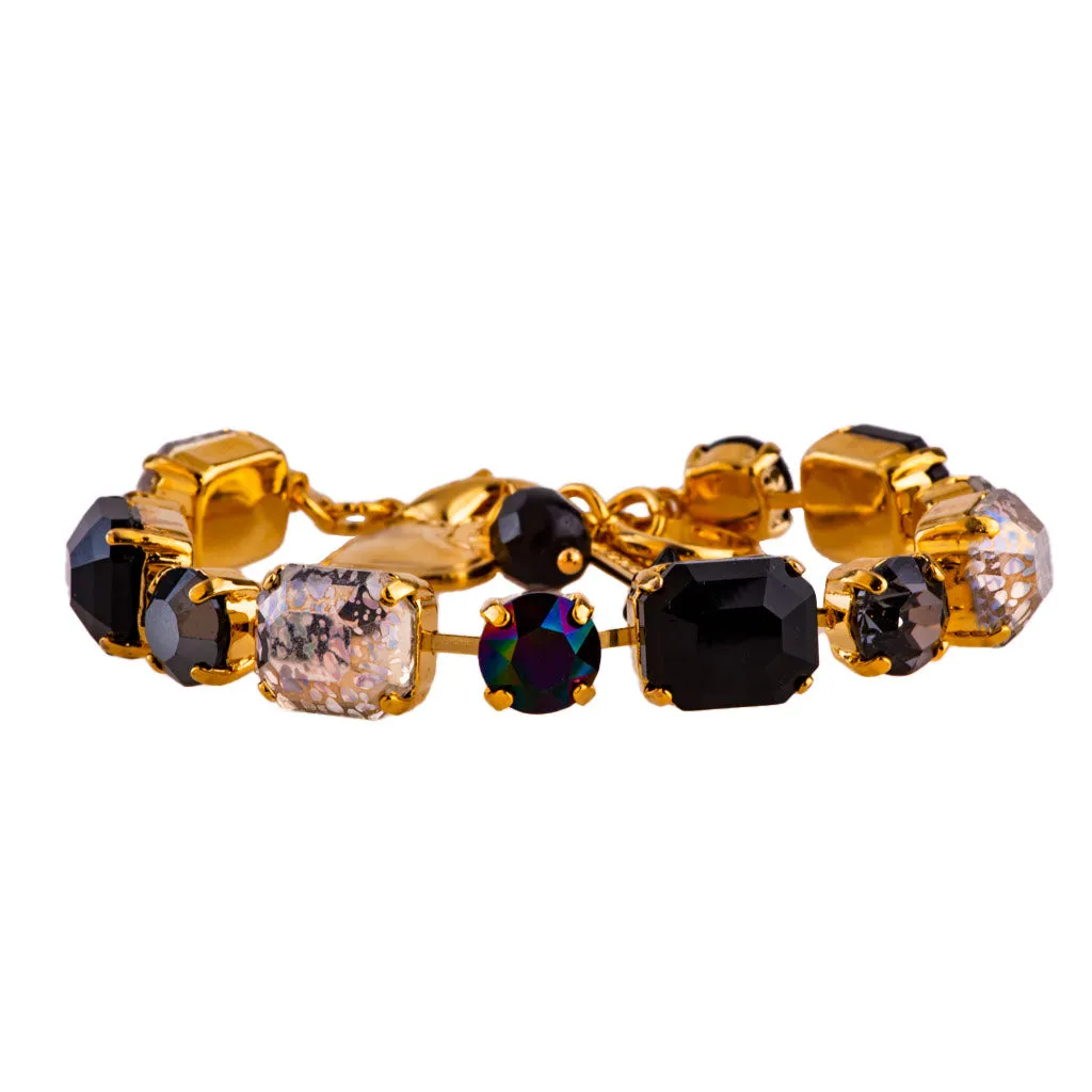 Medium Emerald Cut and Round Bracelet in "Rocky Road" *Preorder*