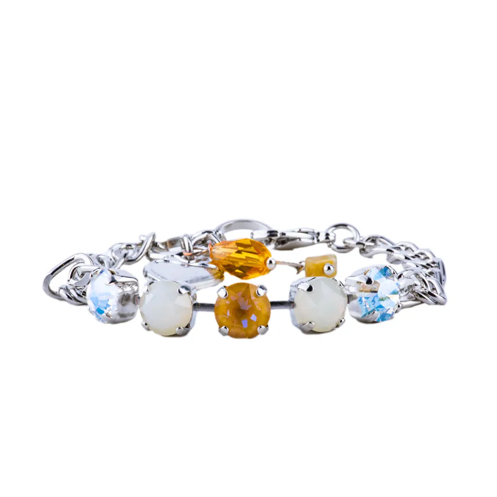 Medium Five Stone Bracelet in "Butter Pecan" *Preorder*