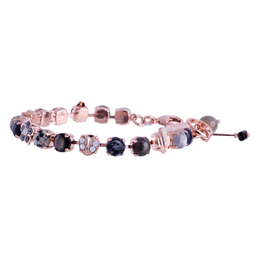 Medium Holly Bracelet with Minerals in "Nightfall" *Custom*