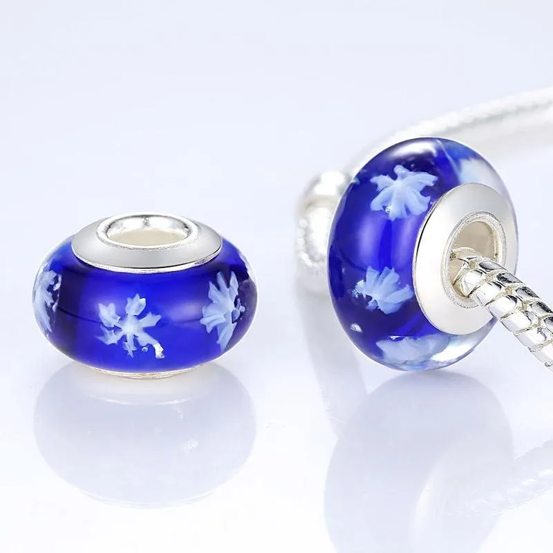Multicolor Floral Murano Glass Charm Beads