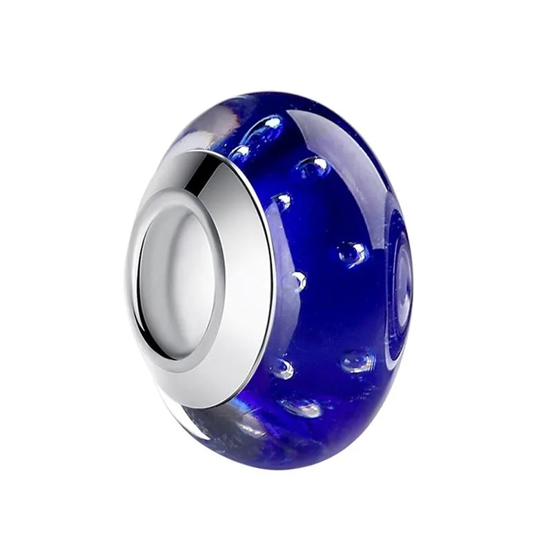 Multicolor Floral Murano Glass Charm Beads