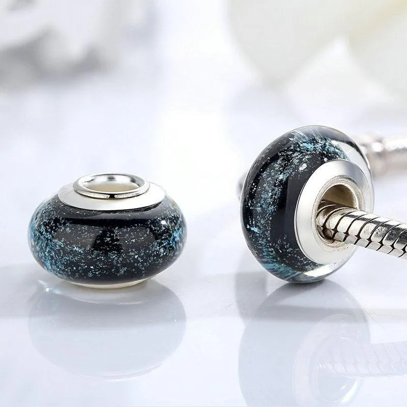 Multicolor Floral Murano Glass Charm Beads
