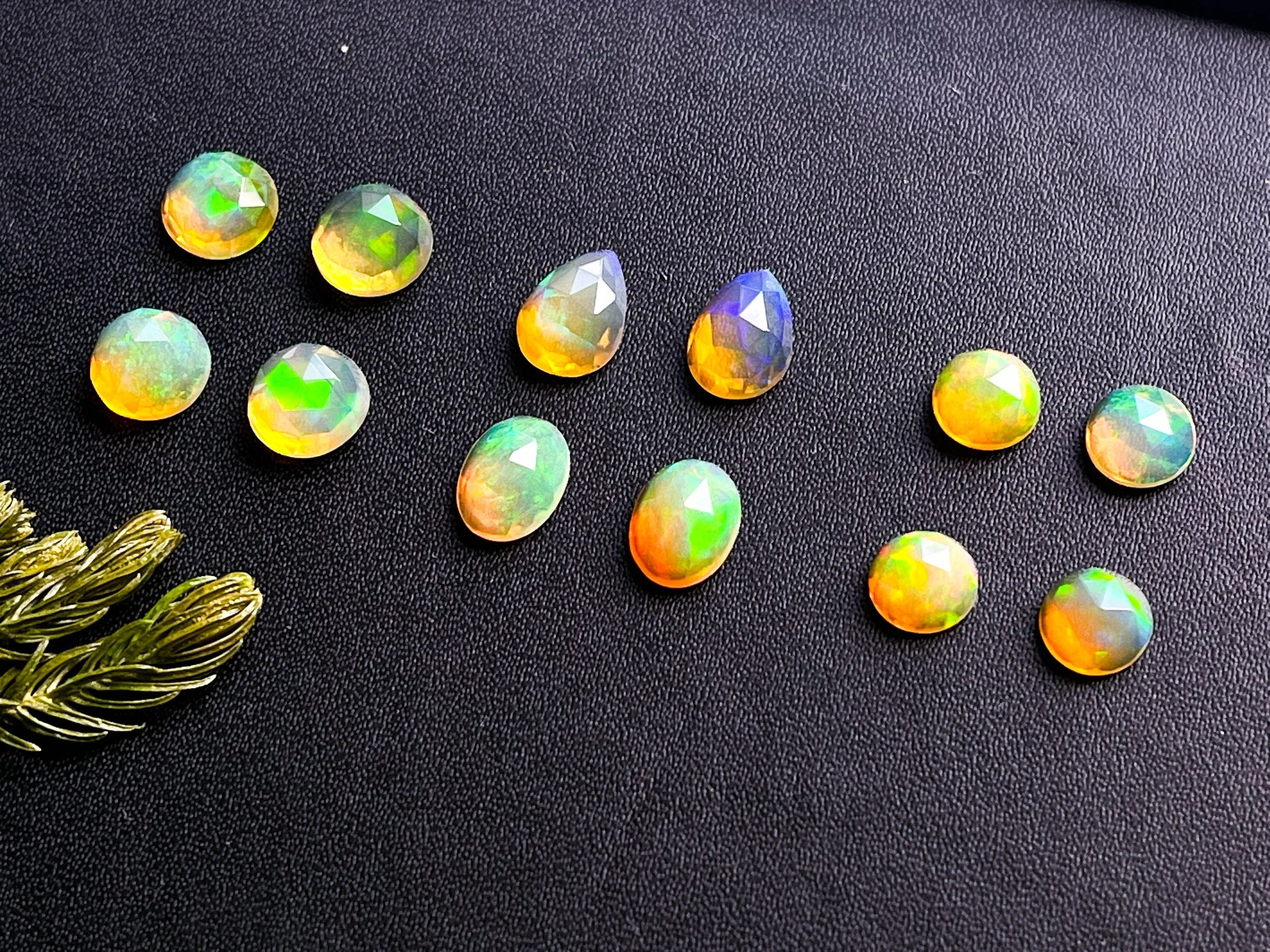 Natural Ethiopian Opal Rose Cut Cabochons