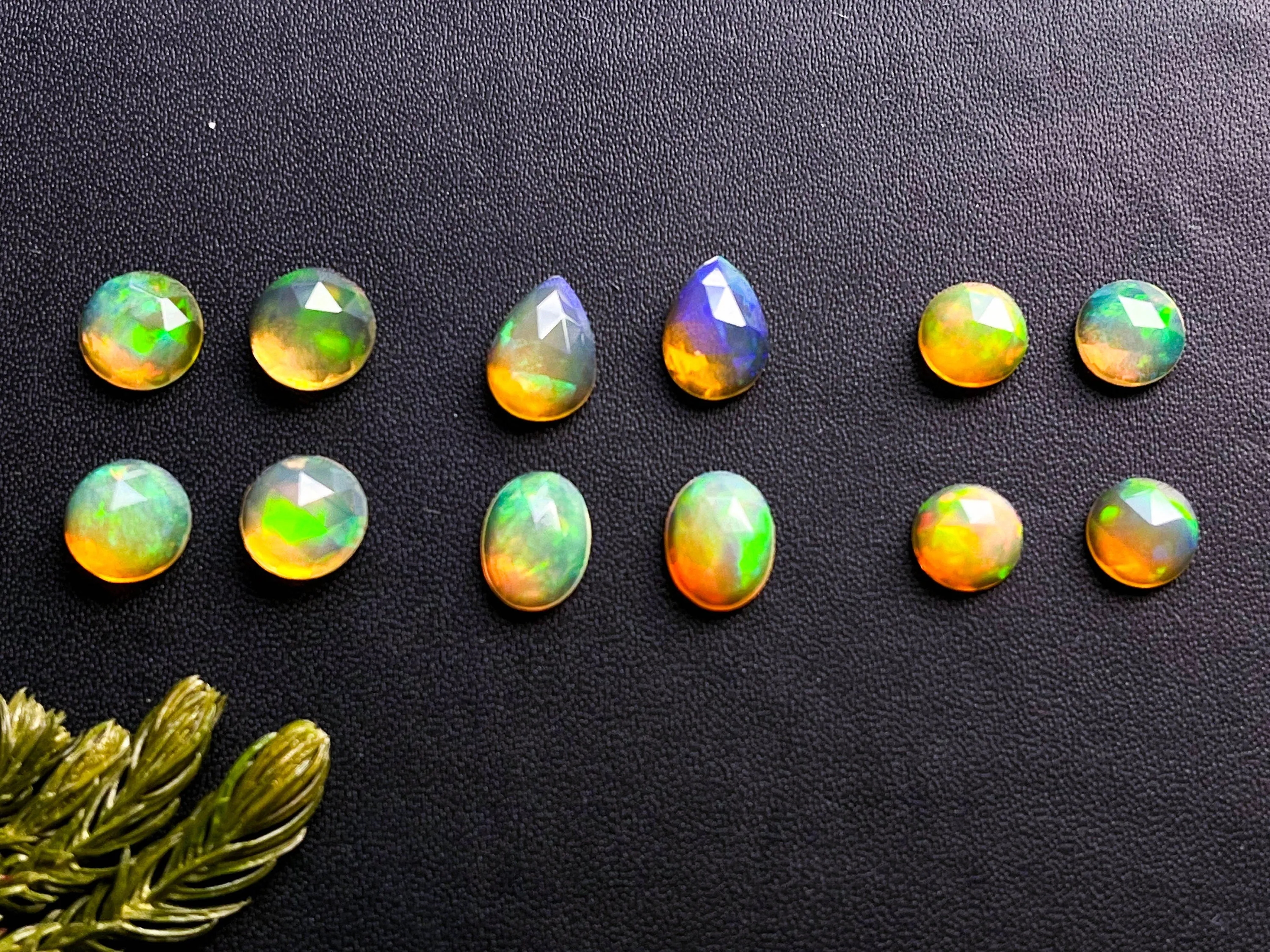Natural Ethiopian Opal Rose Cut Cabochons