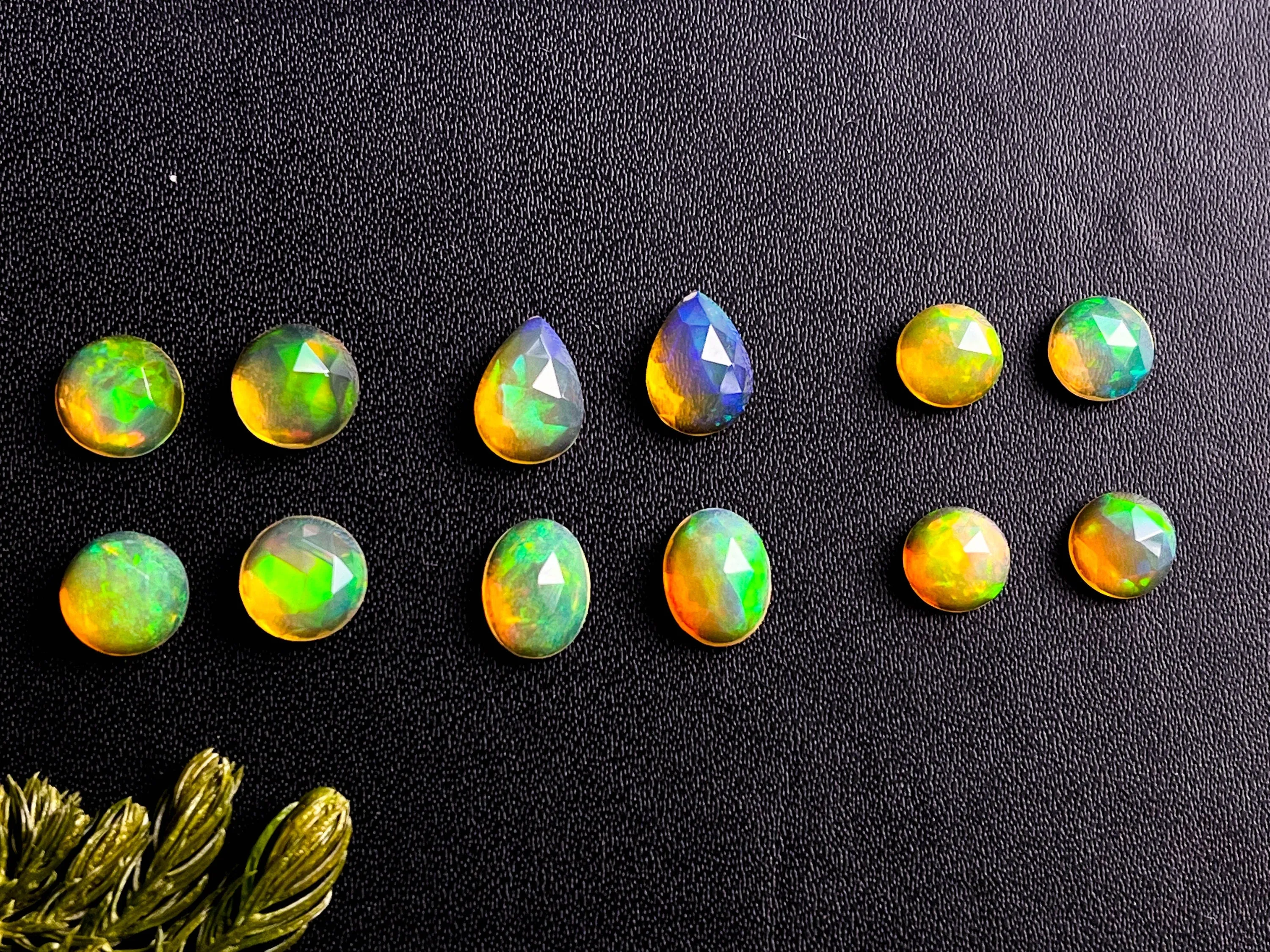 Natural Ethiopian Opal Rose Cut Cabochons