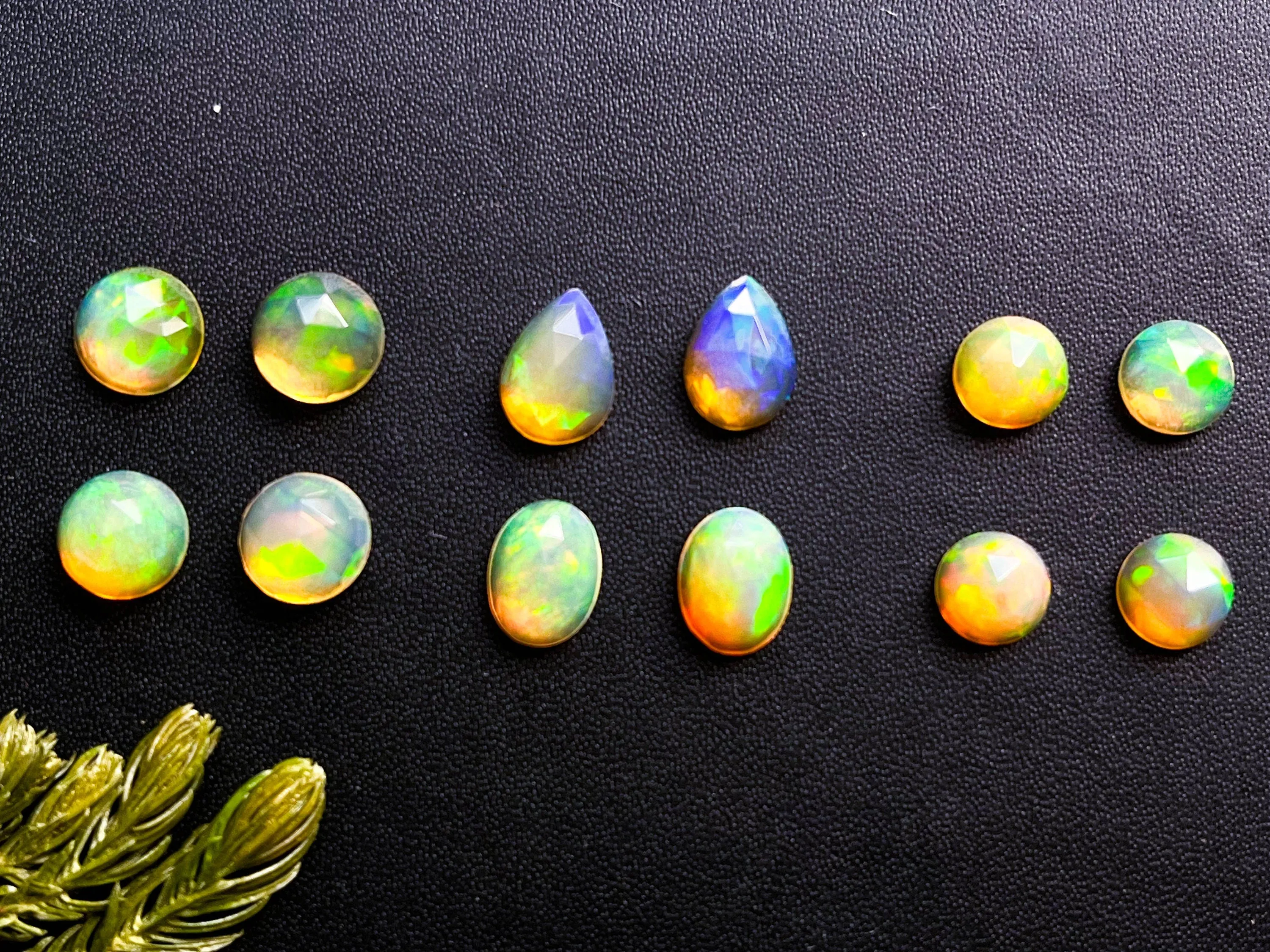 Natural Ethiopian Opal Rose Cut Cabochons