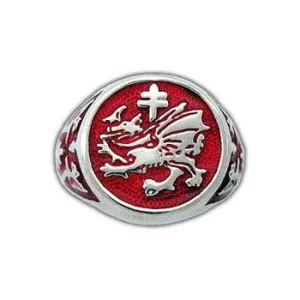 Order of The Dragon Signet Ring - Enameled