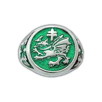 Order of The Dragon Signet Ring - Enameled
