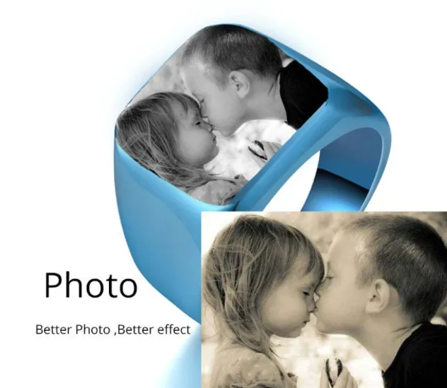 Personalized Engraved Photo Ring - Custom Mens Signet Ring Women Name Ring Engraving From Photo Family Fathers Day Gift Boyfriend Husband