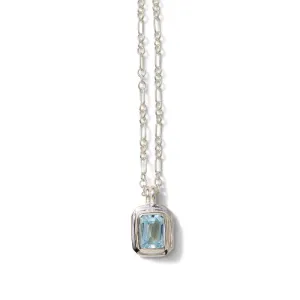 Petra Necklace, Blue Topaz, Silver
