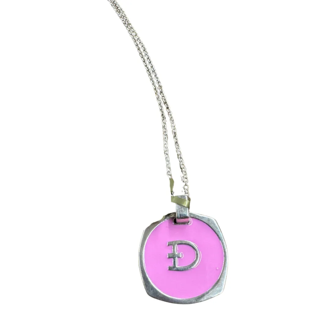Pink Enamel Pendant