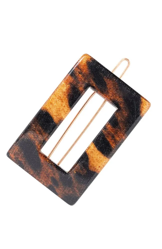 Portrait Tige Boule Barrette - Luxe Leopard