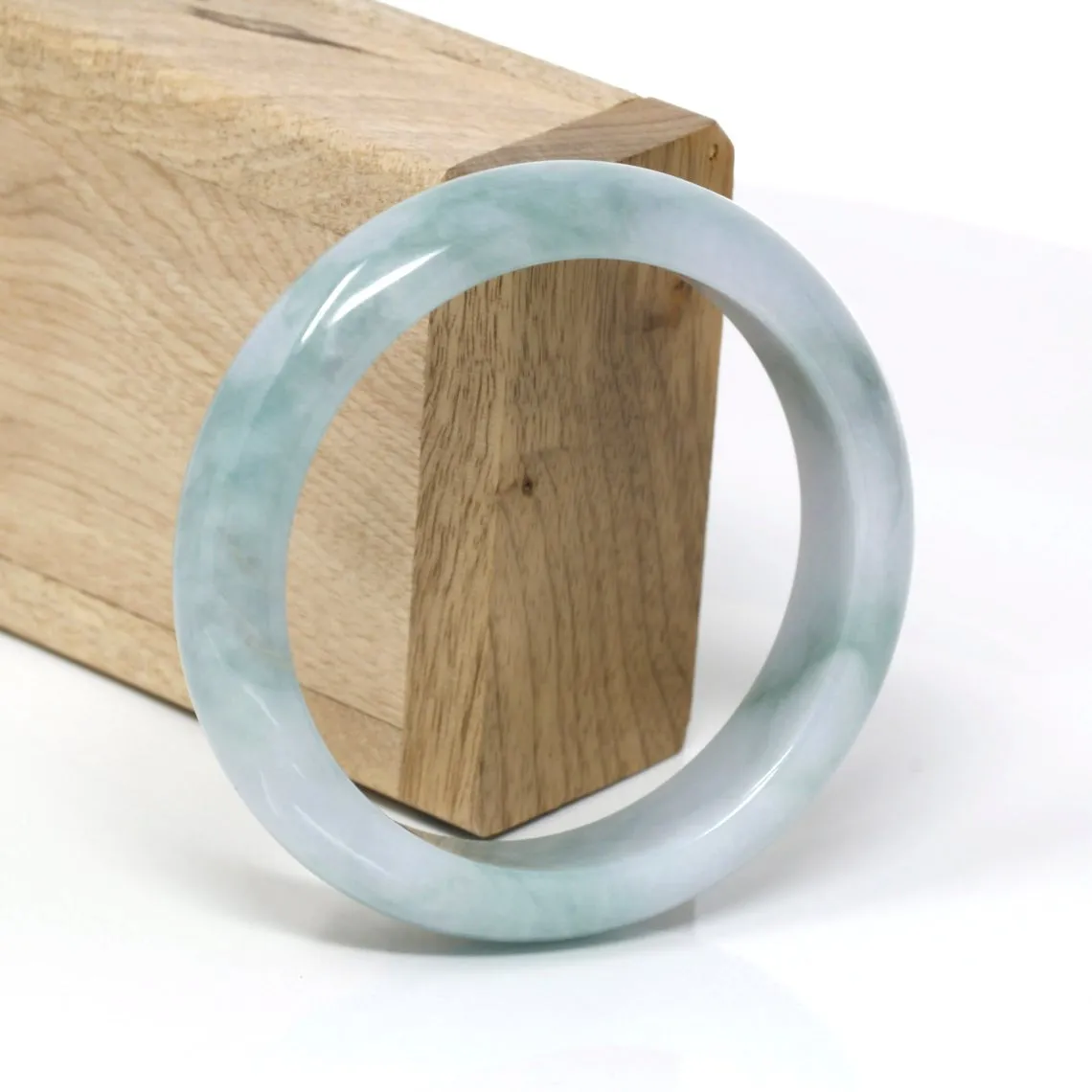 RealJade® Classic Bangle Genuine Burmese Jadeite Jade Bangle Bracelet ( 58.2 mm )#3
