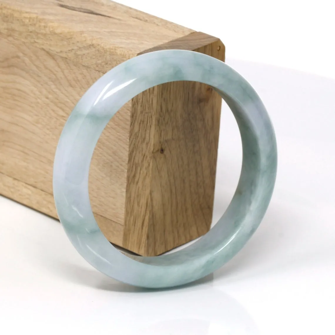 RealJade® Classic Bangle Genuine Burmese Jadeite Jade Bangle Bracelet ( 58.2 mm )#3