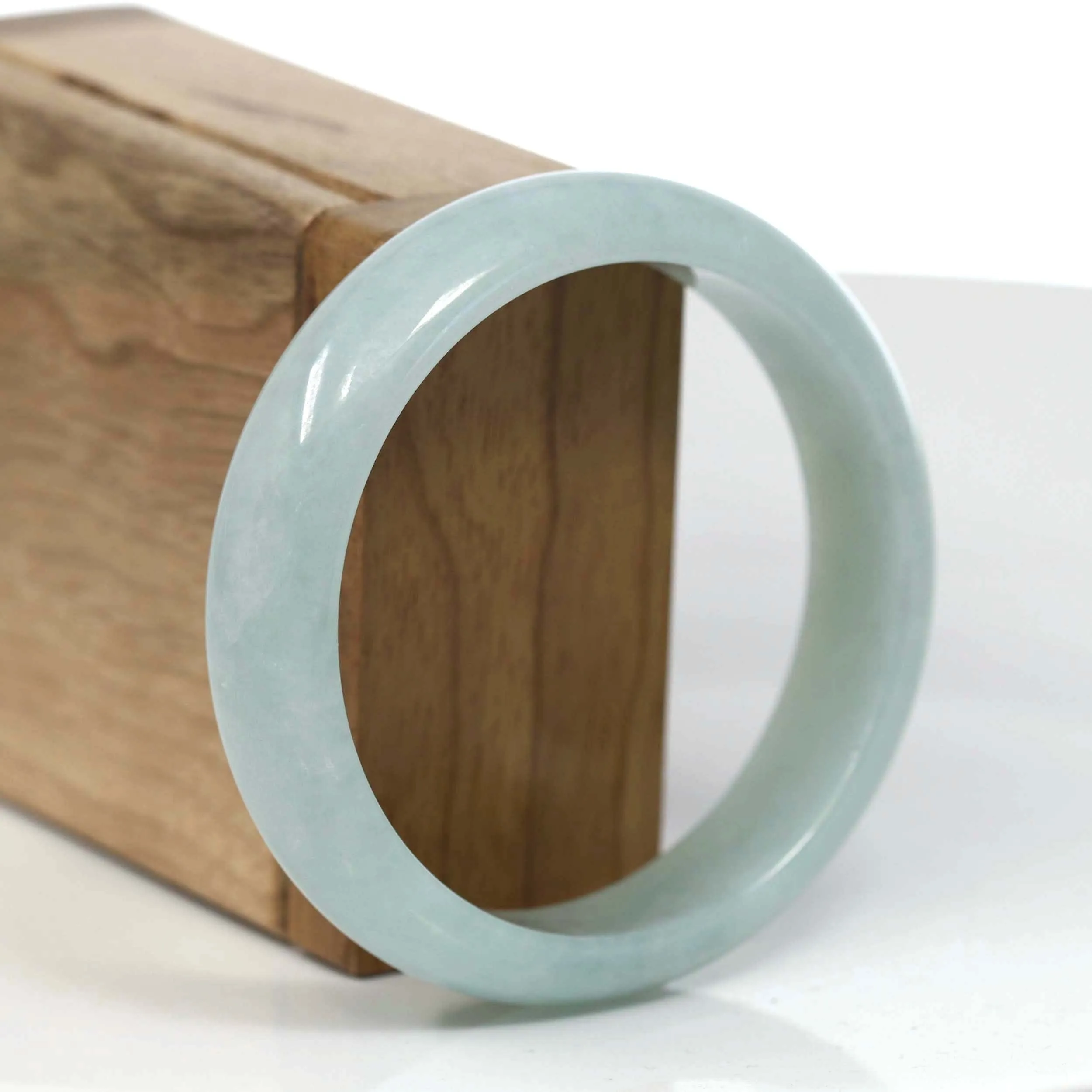 RealJade® Co. Classic Green Natural Jadeite Jade Bangle (58.93 mm )#T126
