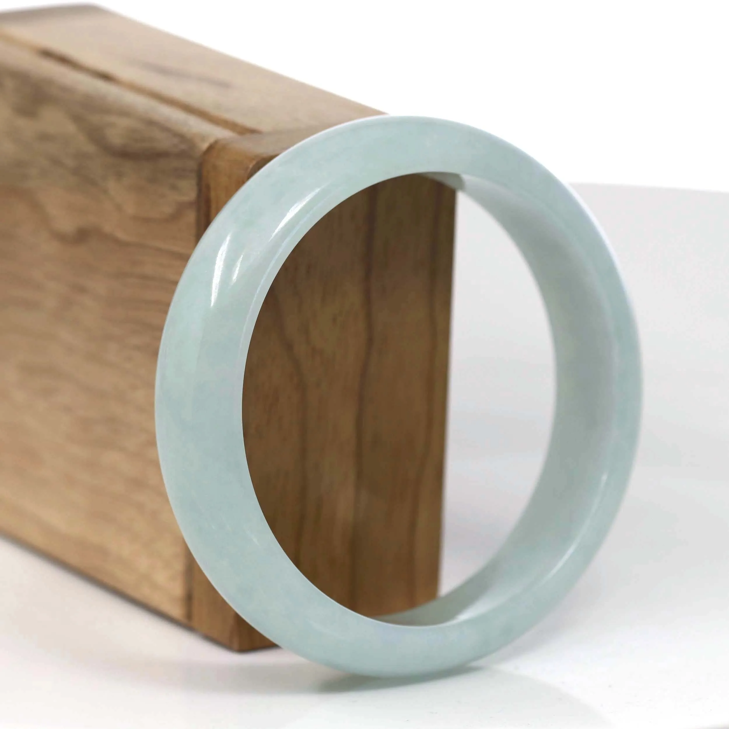 RealJade® Co. Classic Green Natural Jadeite Jade Bangle (58.93 mm )#T126