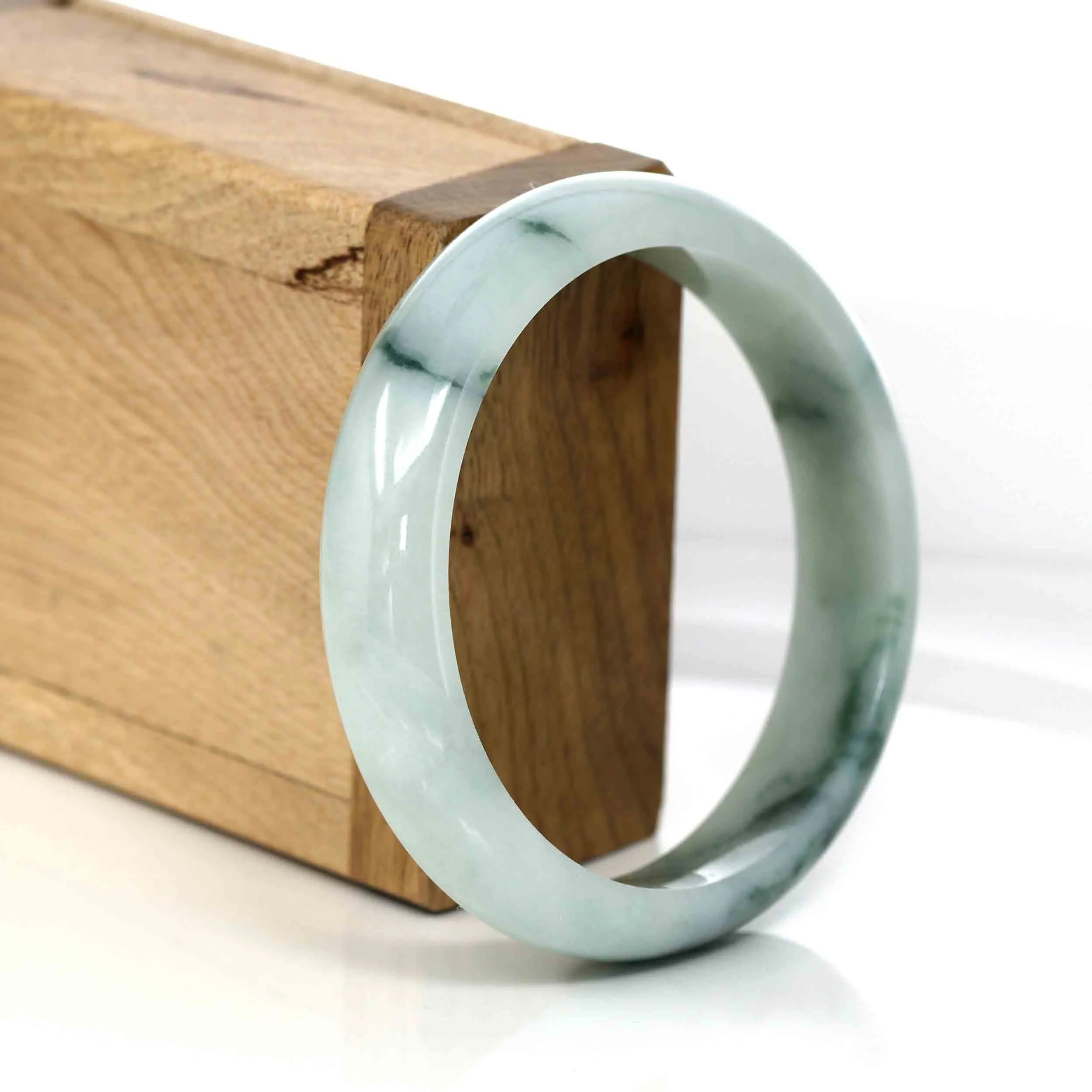 RealJade® Co. Classic Real Jade Jadeite Bangle Bracelet ( 58.6 mm )#309
