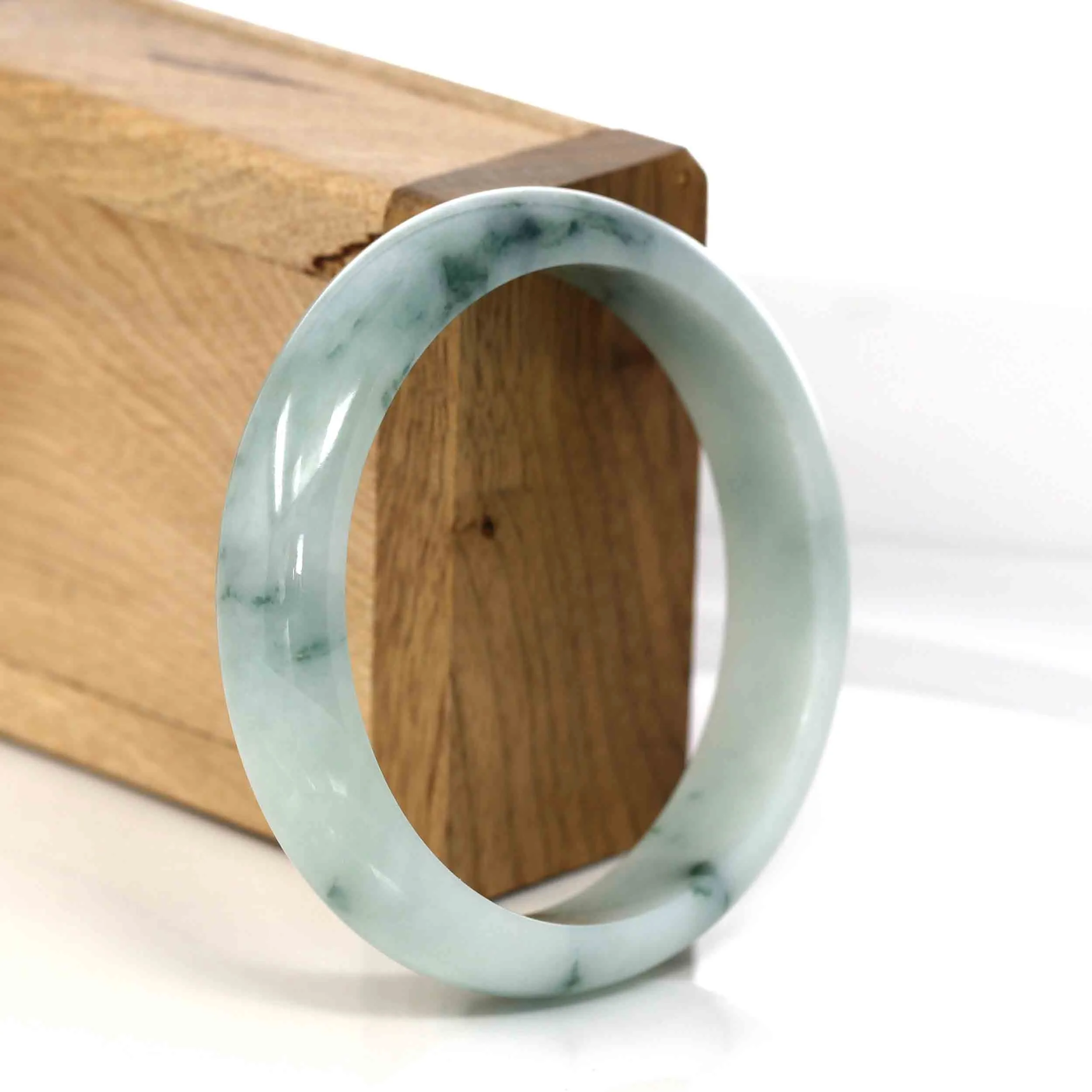 RealJade® Co. Classic Real Jade Jadeite Bangle Bracelet ( 58.6 mm )#309