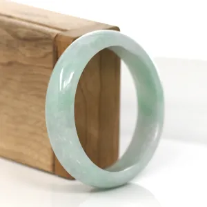 RealJade® Co. "Classic Bangle" Genuine Burmese Jadeite Jade Bangle Bracelet (55.93mm)#858