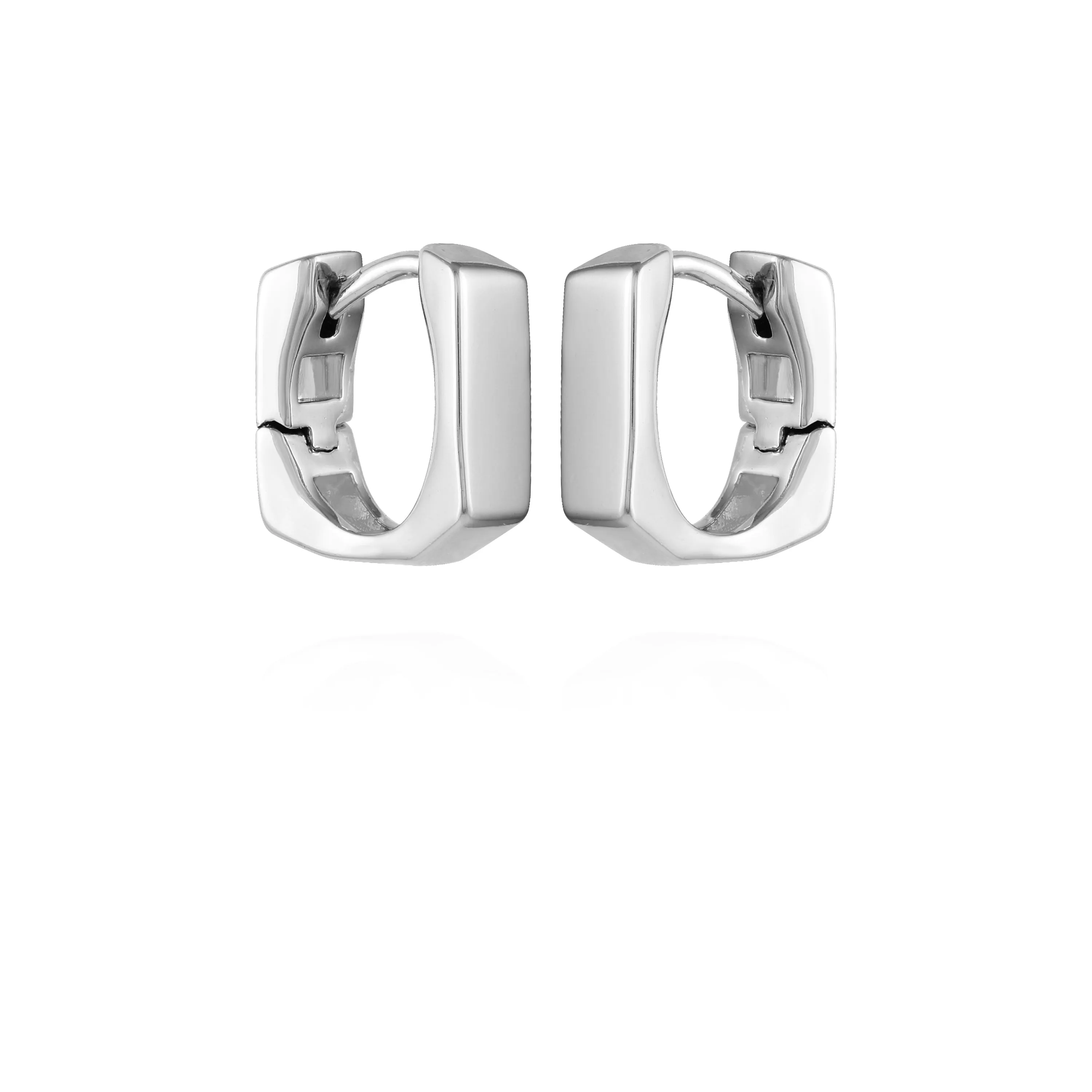 Rectangle Huggie Hoop Earrings