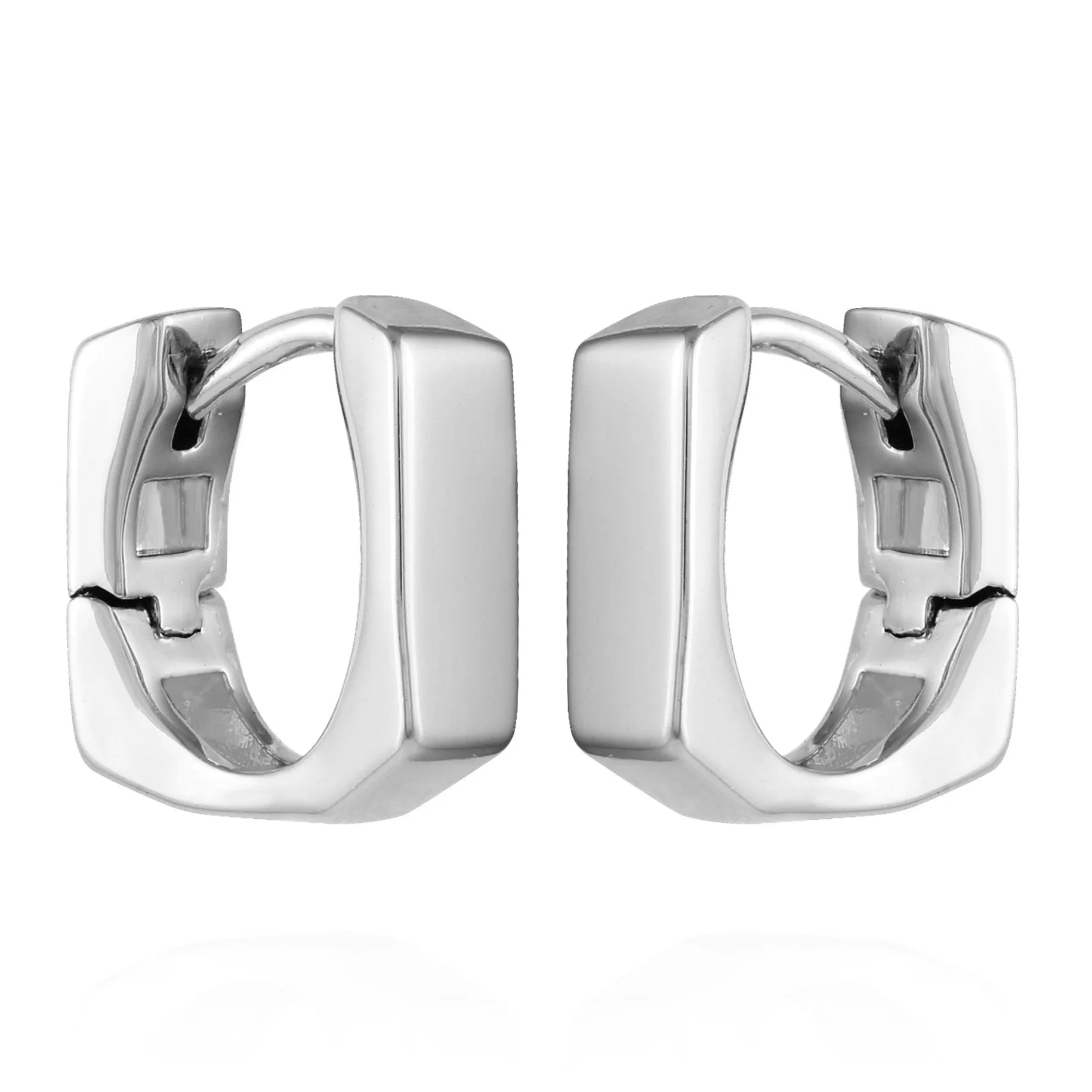 Rectangle Huggie Hoop Earrings
