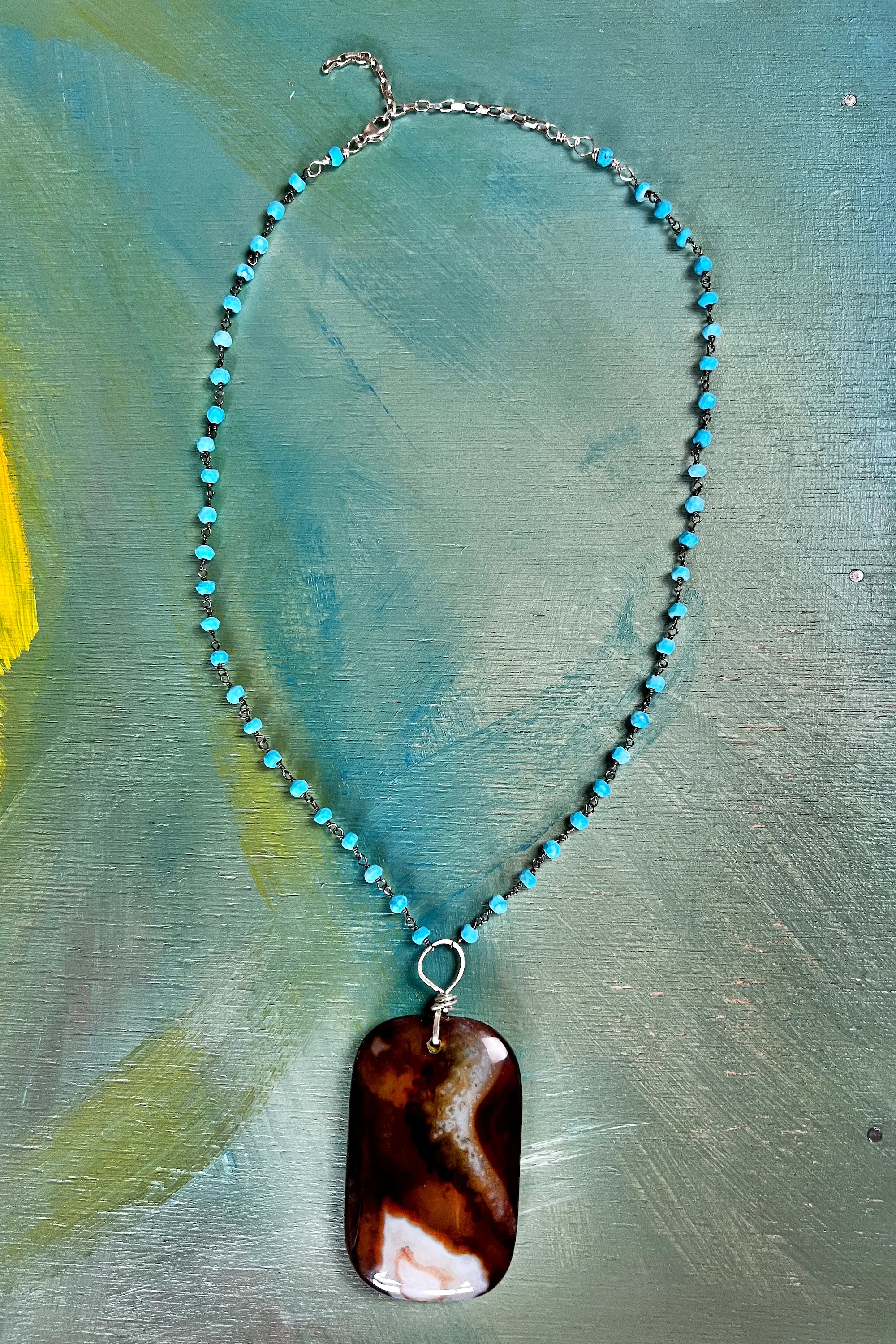 Red Jasper   Turquoise Necklace
