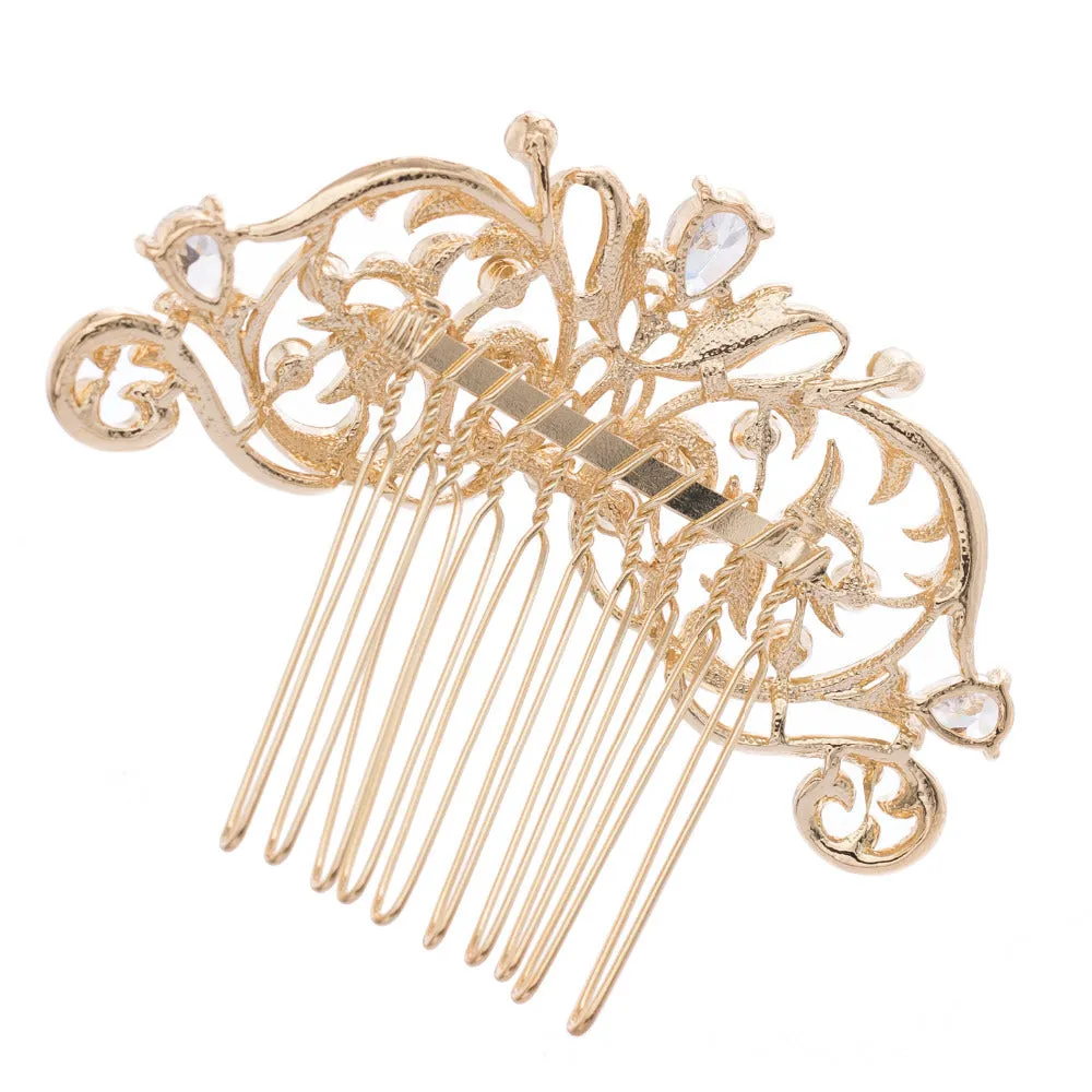 Rhinestone Crystal Drop Zircon Bridal Wedding Hair Side Comb  Wedding Hair CO2253R