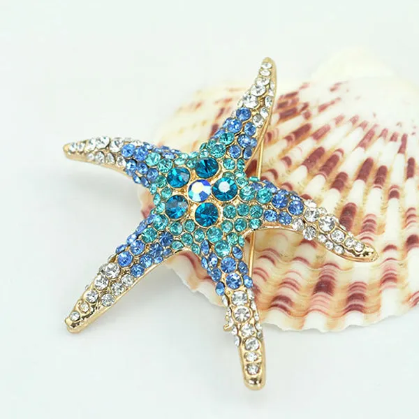 Rhinestone Starfish Brooch 水鑽海星胸針 (KCHM1129)
