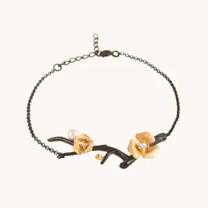 Rosebud Black Bracelet W.