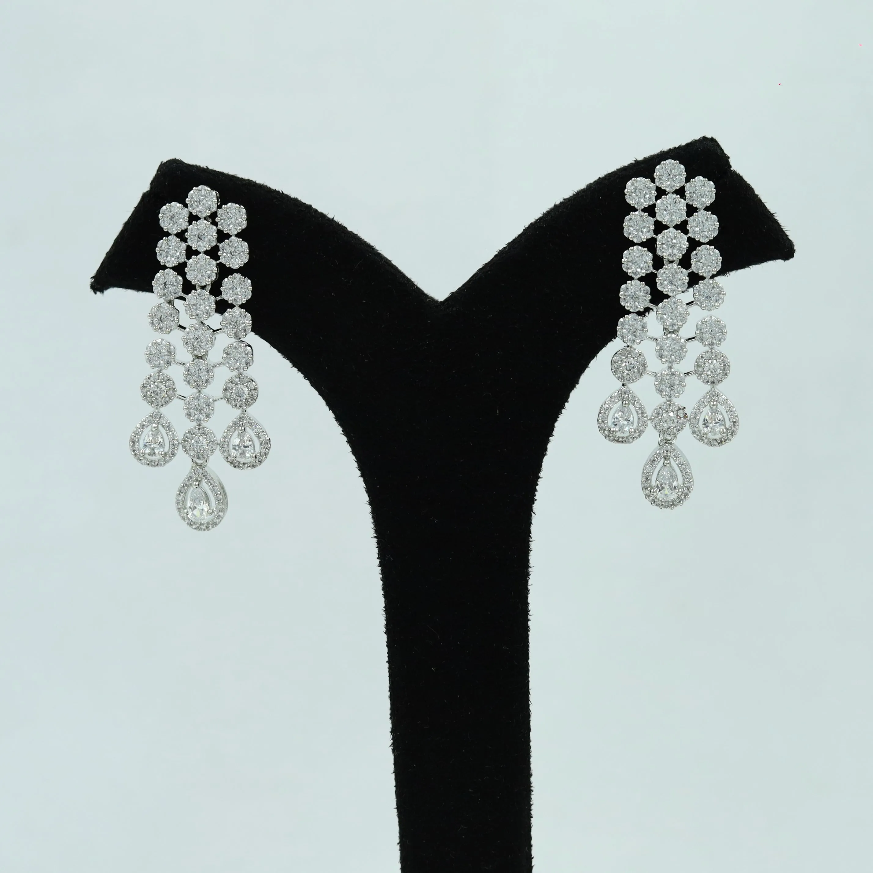 Round Neck Zircon/AD Necklace Set 12530-28