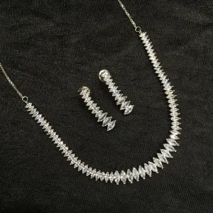 Round Neck Zircon/AD Necklace Set 6218-08