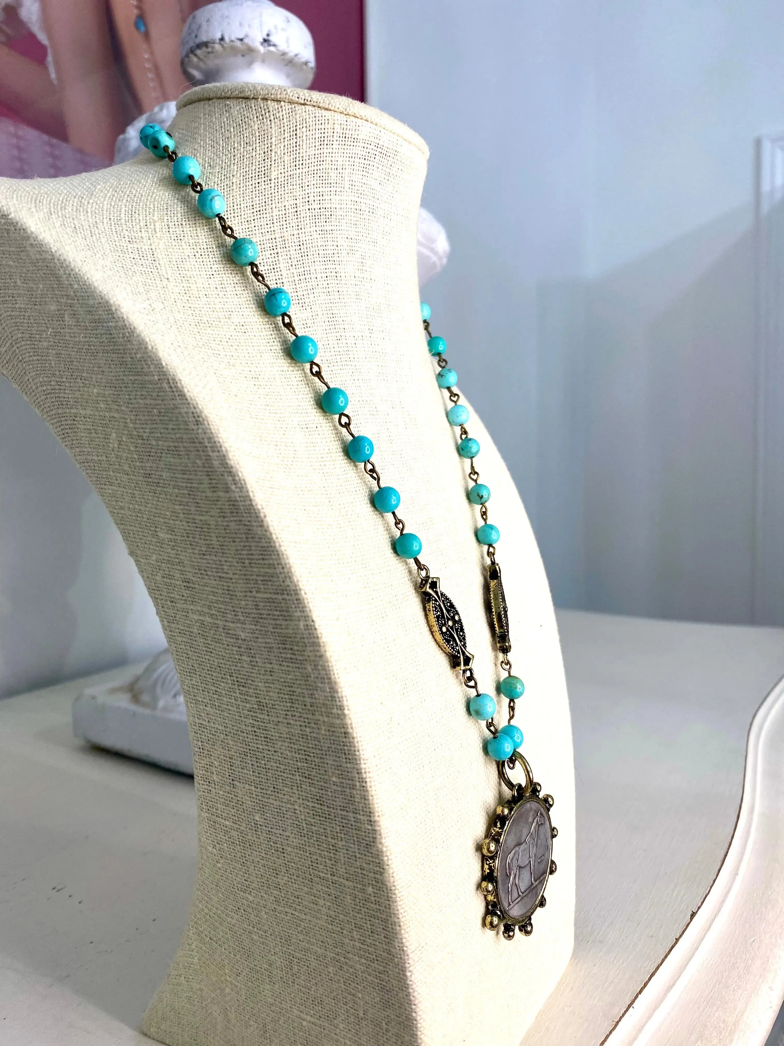 Saddle Up Necklace - Turquoise