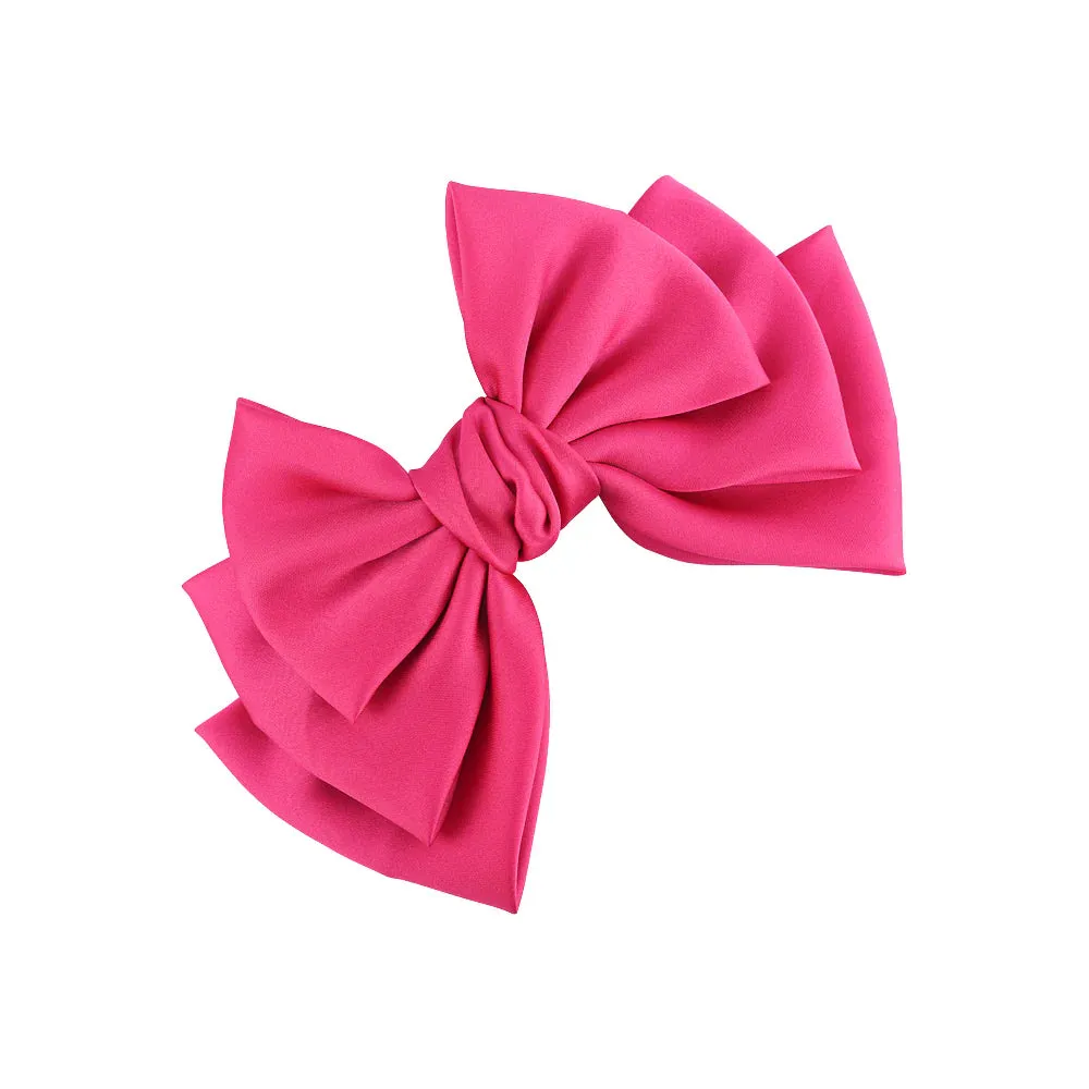 Satin Triple Bow Barrette