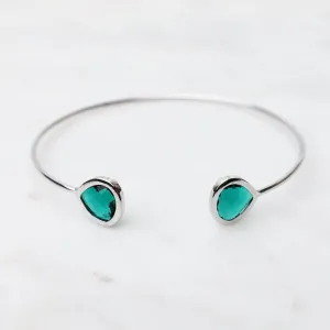 Silver Emerald Bracelet